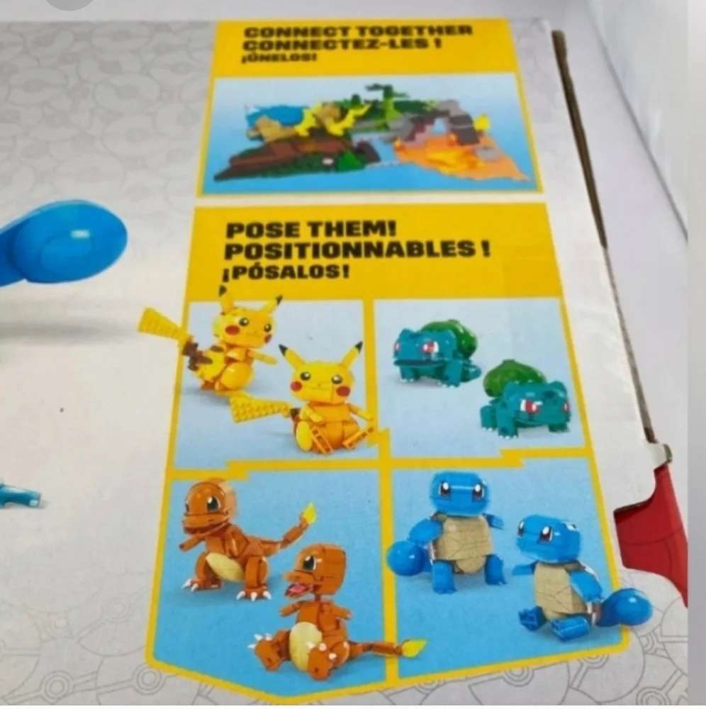 MATTEL Pokemon Mega Set Build & Show Pikachu & Kanto Partner 818 Pie…